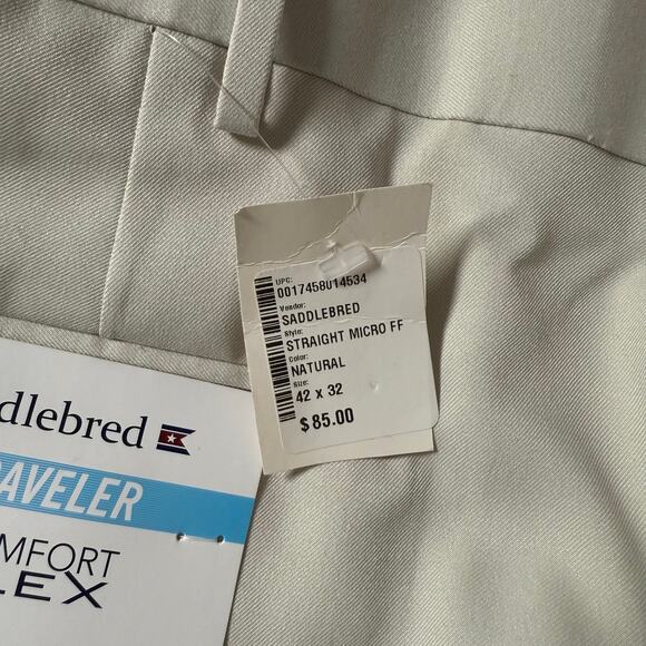 Saddlebred Travelers Comfort Flex Straight Fit Men's Dress Pants Size 42X32 - Picture 7 of 11